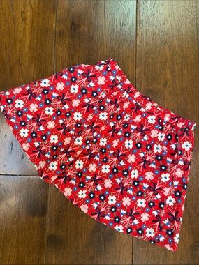 Maison Me - Girls' Angie Floral Skirt - Red / Navy - White - Size: 6Y